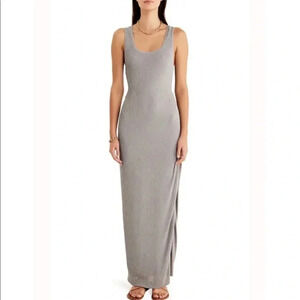 NWT RUMER Rosa Stripe Cutout Maxi Dress Seafoam Sz Large